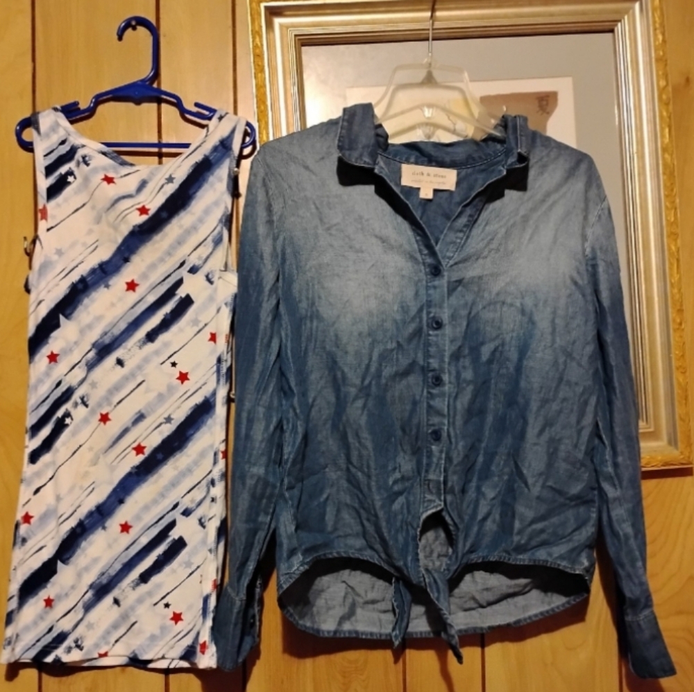 Anthropologie Light Blue Button Down Shirt#FREE TOP